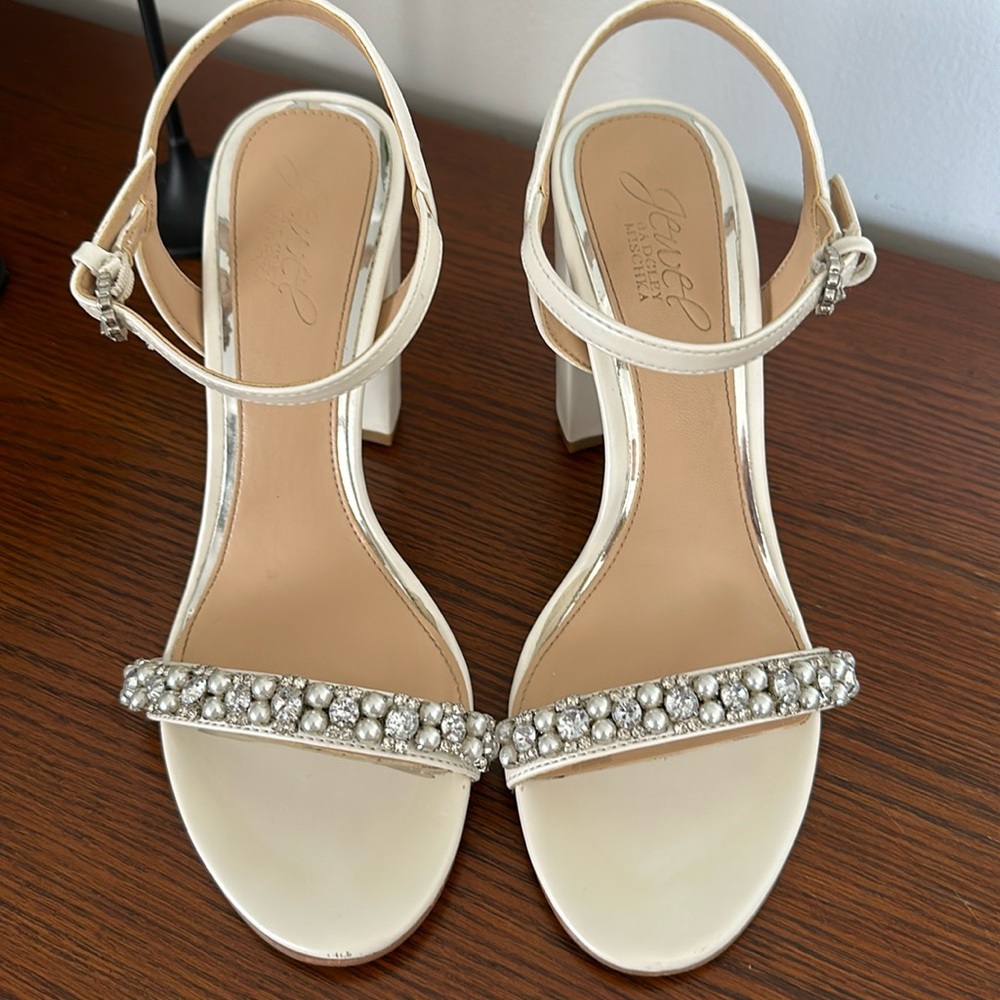 Jewel Badgley Mischka - Block Heel Wedding Shoes